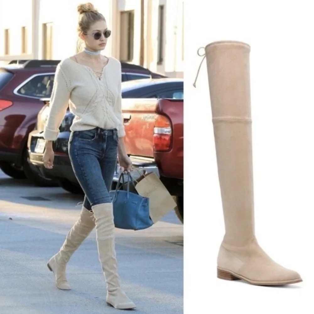 Stuart Weitzman Lowland over the knee suede boots - Picture 1 of 11
